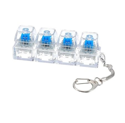 4-Key Keyboard Switch Keychain & Fidget Clicker Desk Toy