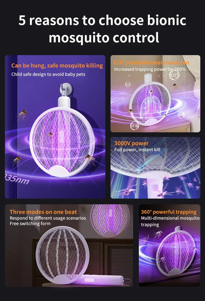 Foldable Electric Mosquito Killer with  Light