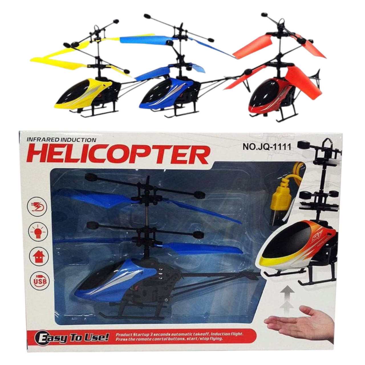 Helicopter – Hand Sensor Controlled, Rechargeable Flying Toy For Children
