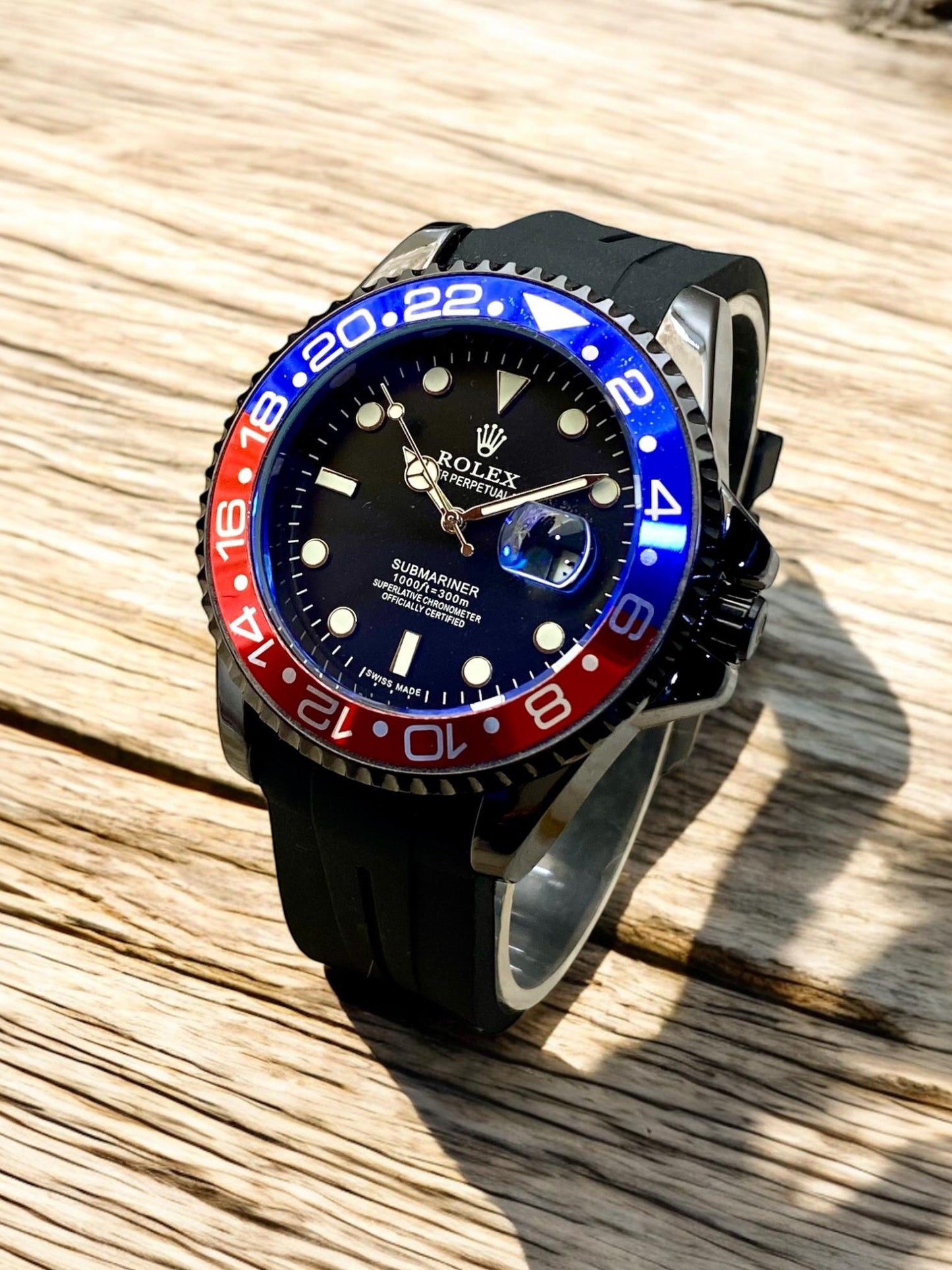 RLX SUBMARINER – RED BLUE & BLACK CASE